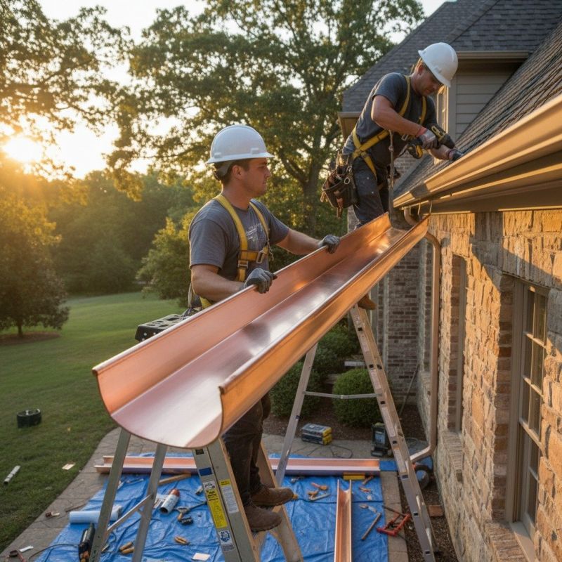 Copper Backsplash Installation