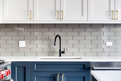 Copper Backsplash Installation