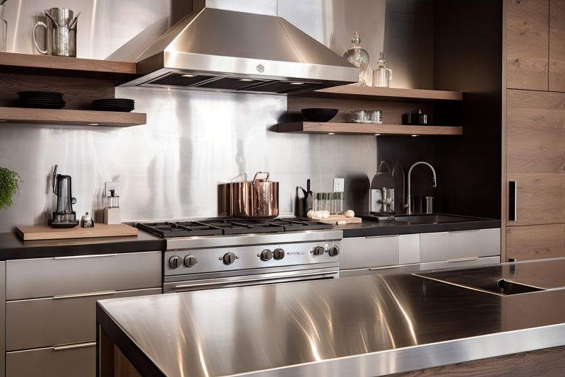 Copper Backsplash Installation