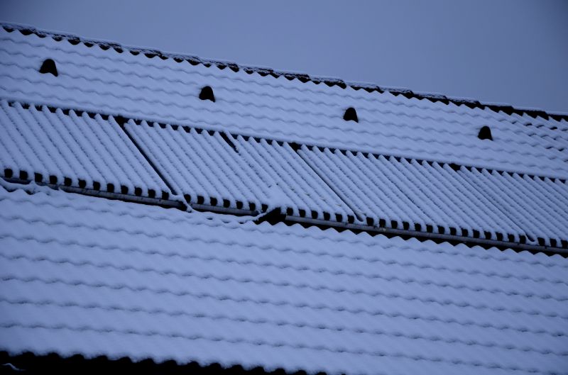 Copper Backsplash in Winter