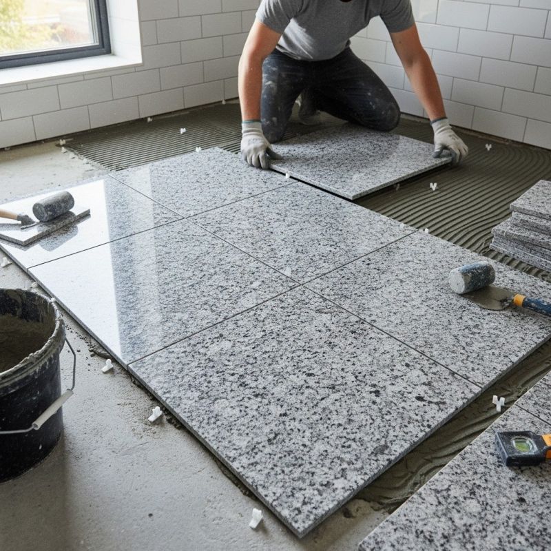 White Marble Tile Installation in Alpharetta, GA